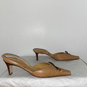 Kate Spade camel leather slingbacks heels (Size 9.5)
